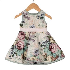 Monnalisa Jacquard Floral Party Gown